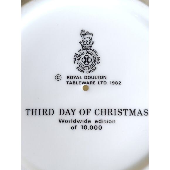 Royal Doulton 12 Days of Christmas Goblets 1st 2nd 3rd Partridge Doves Hens - Picture 13 of 15